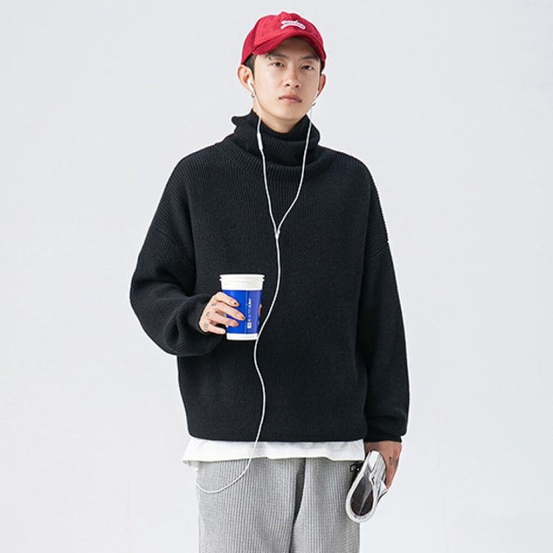 Casual Comfortable Pullover Turtleneck Sweater - Image 4