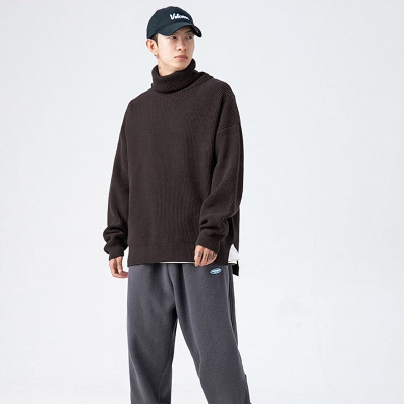 Casual Comfortable Pullover Turtleneck Sweater - Image 5