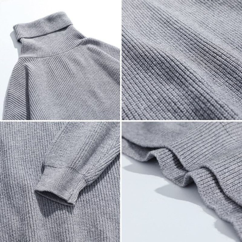 Casual Comfortable Pullover Turtleneck Sweater - Image 8