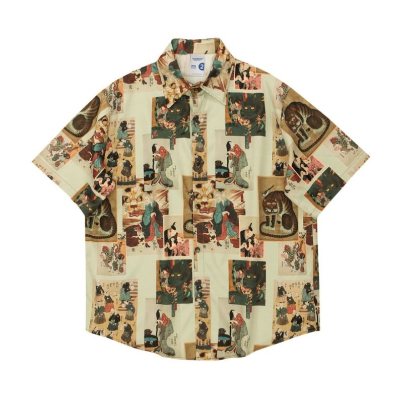 CasualStreet Printed Short Sleeve Ancient Asia Shirt