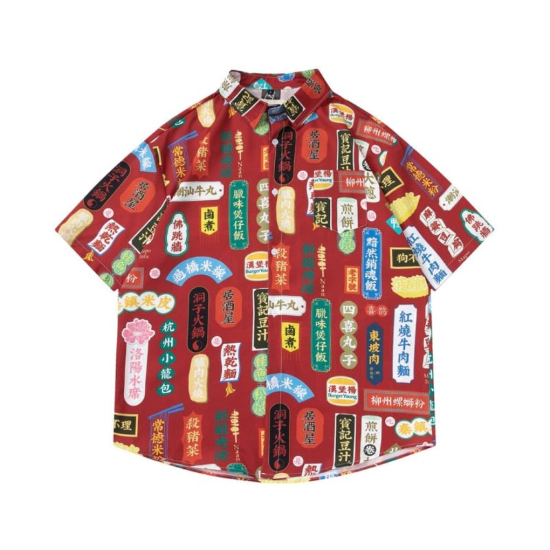 CasualStreet Printed Short Sleeve Asian Signs Shirt - Image 7