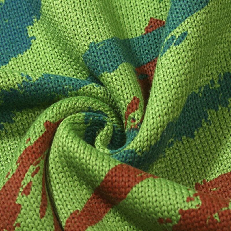Colorful Lines Graffiti Knitted Jumper Sweaters - Image 6