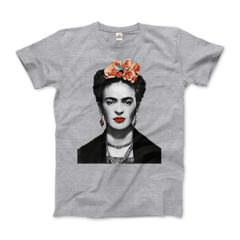 Frida Kahlo With Flowers Poster Artwork T-Shirt - Image 7