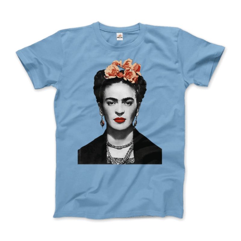 Frida Kahlo With Flowers Poster Artwork T-Shirt - Image 9
