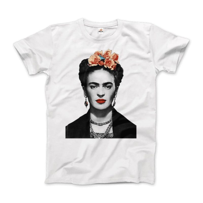 Frida Kahlo With Flowers Poster Artwork T-Shirt