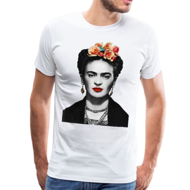 Frida Kahlo With Flowers Poster Artwork T-Shirt - Image 15