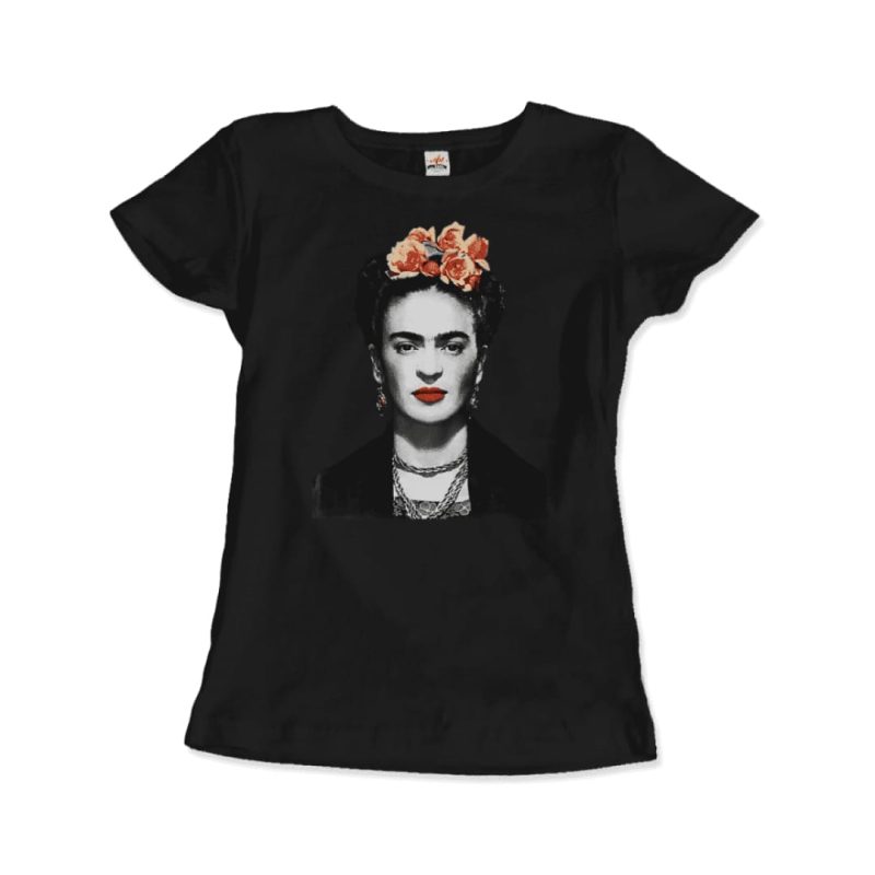 Frida Kahlo With Flowers Poster Artwork T-Shirt - Image 4