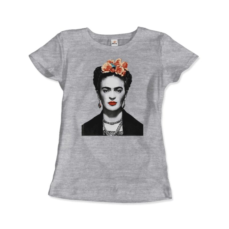 Frida Kahlo With Flowers Poster Artwork T-Shirt - Image 8