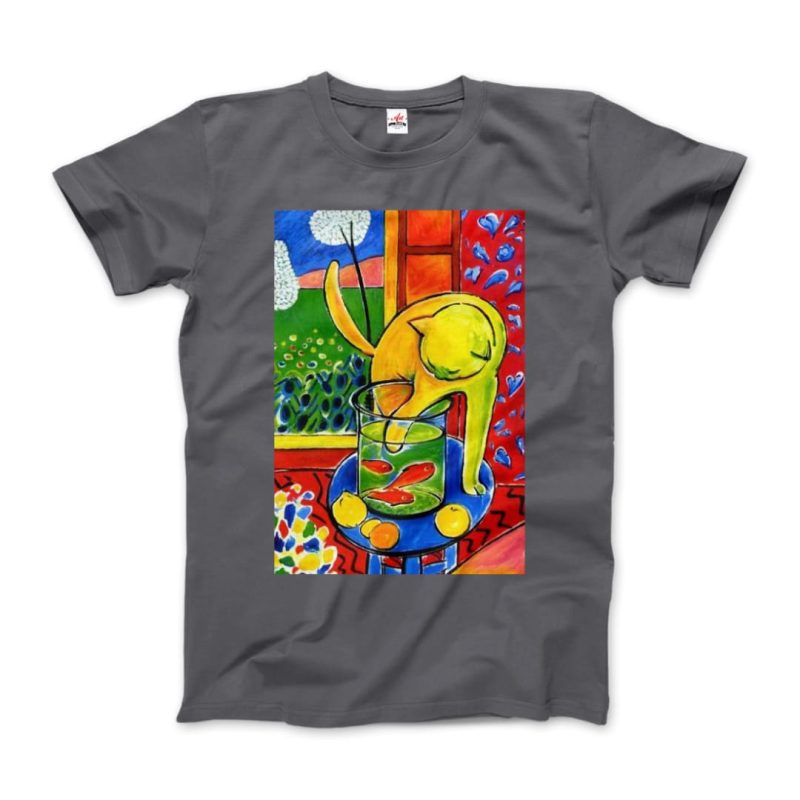 Henri Matisse the Cat With Red Fishes 1914 Artwork T-Shirt - Image 9