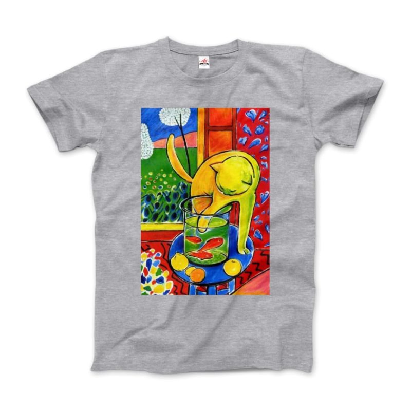 Henri Matisse the Cat With Red Fishes 1914 Artwork T-Shirt - Image 5