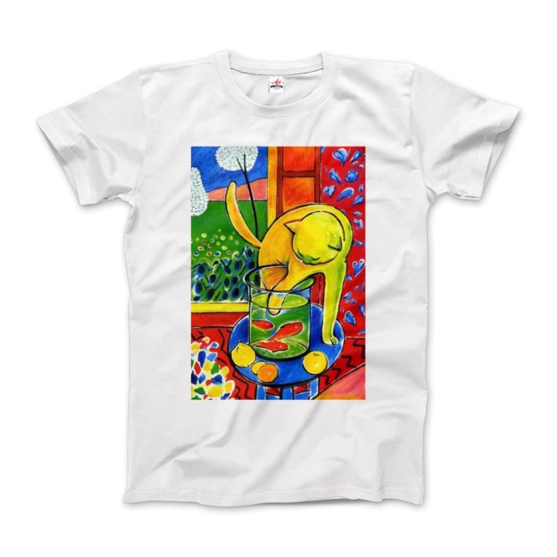 Henri Matisse the Cat With Red Fishes 1914 Artwork T-Shirt - Image 3