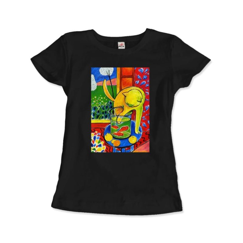 Henri Matisse the Cat With Red Fishes 1914 Artwork T-Shirt - Image 2