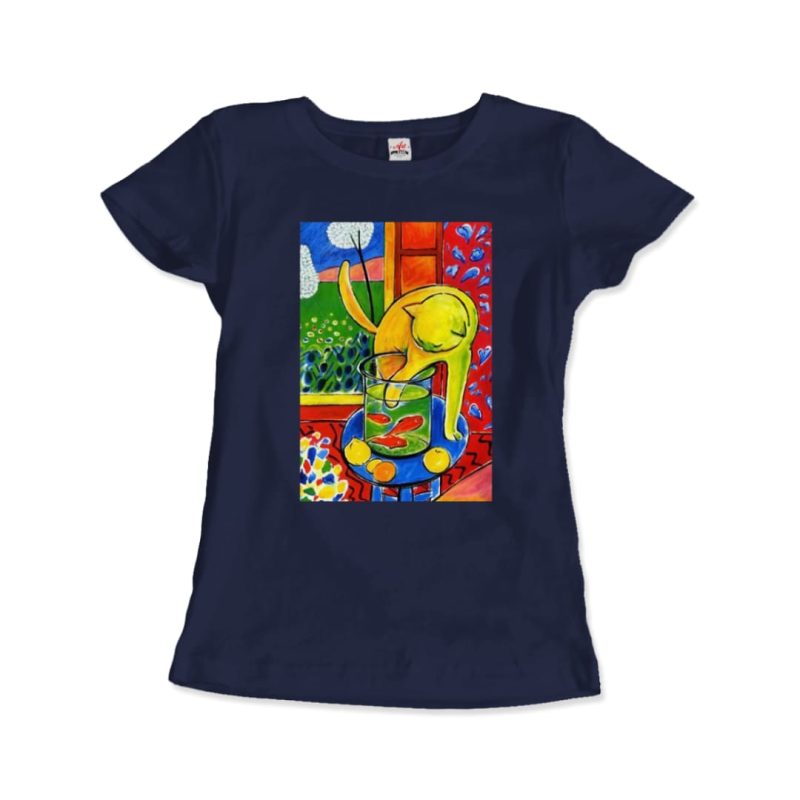 Henri Matisse the Cat With Red Fishes 1914 Artwork T-Shirt - Image 8