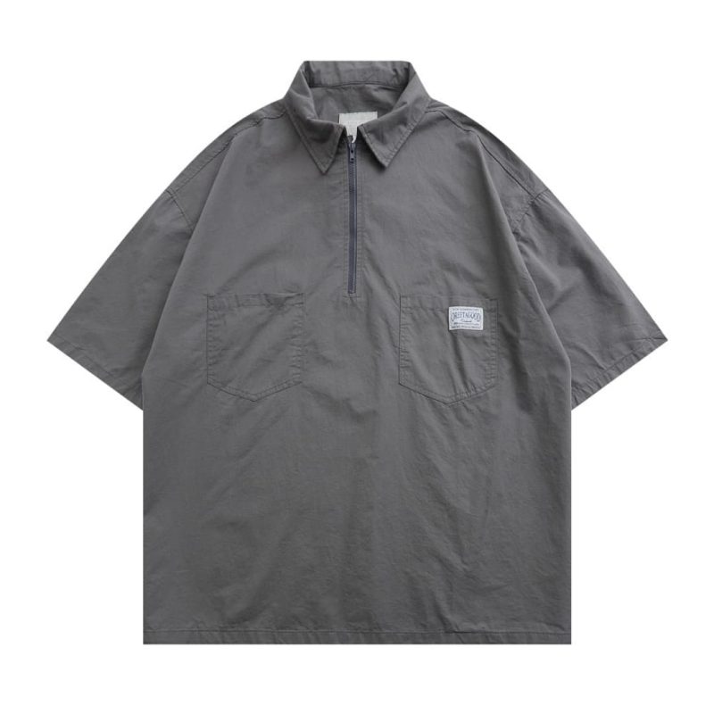 Japanese-Inspired Oversized Polo Shirt - Image 3