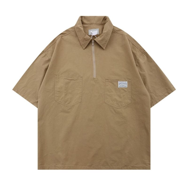 Japanese-Inspired Oversized Polo Shirt
