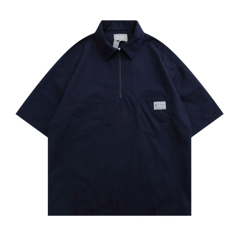 Japanese-Inspired Oversized Polo Shirt - Image 2