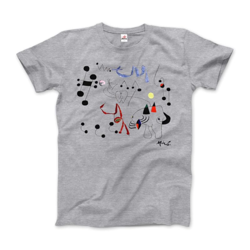 Joan Miro Woman Dreaming of Escape 1945 Artwork T-Shirt - Image 3