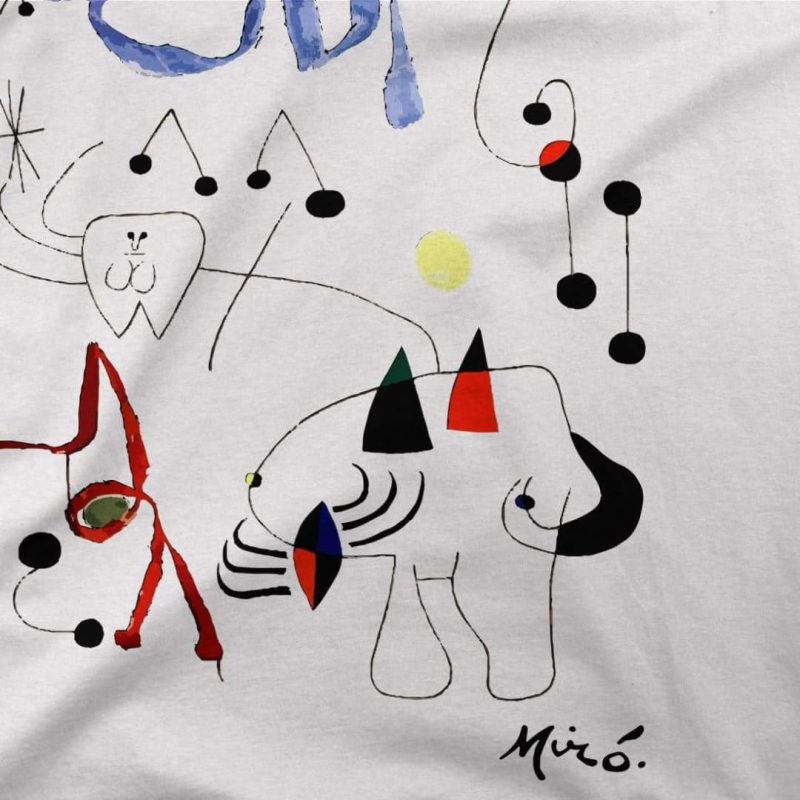 Joan Miro Woman Dreaming of Escape 1945 Artwork T-Shirt - Image 12