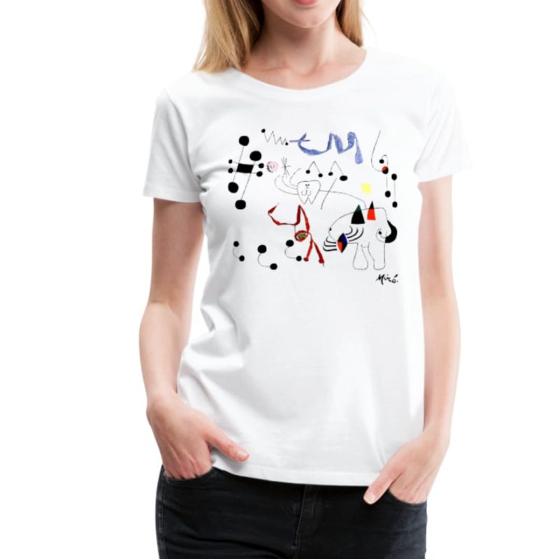 Joan Miro Woman Dreaming of Escape 1945 Artwork T-Shirt - Image 11