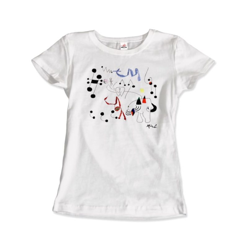 Joan Miro Woman Dreaming of Escape 1945 Artwork T-Shirt - Image 2