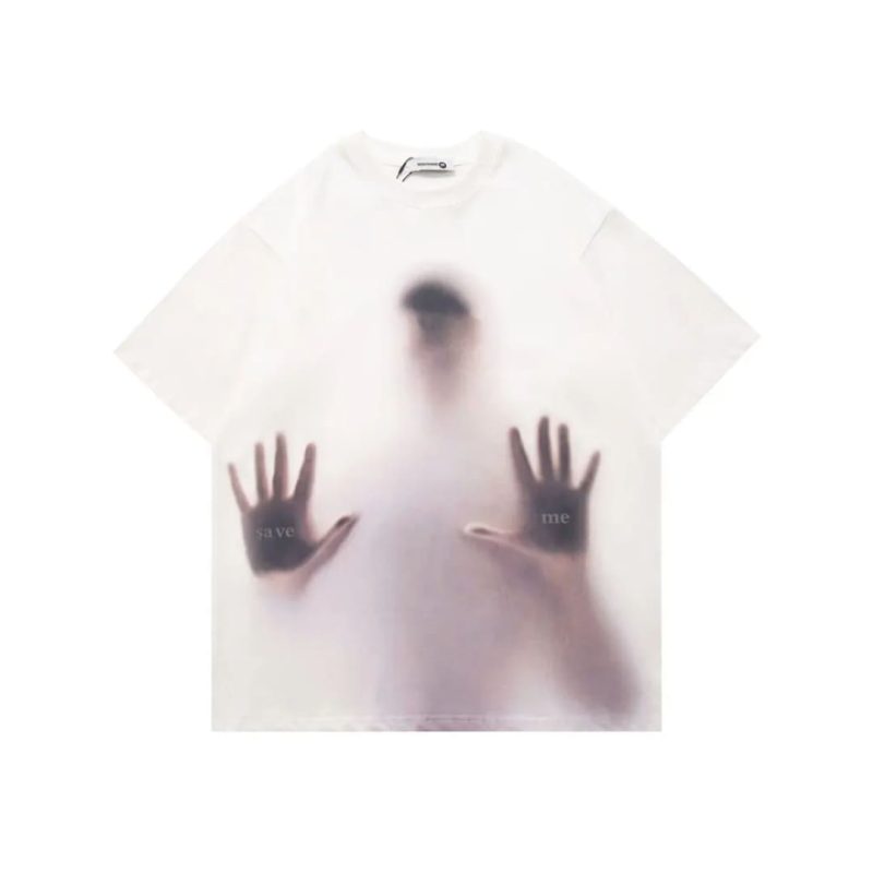 Save Me - Distressed Statues Graphic T-Shirt - Image 7