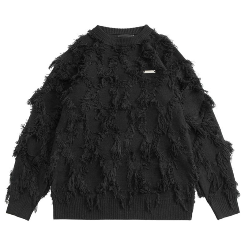 StreetFlow: Distressed Tassel Sweater