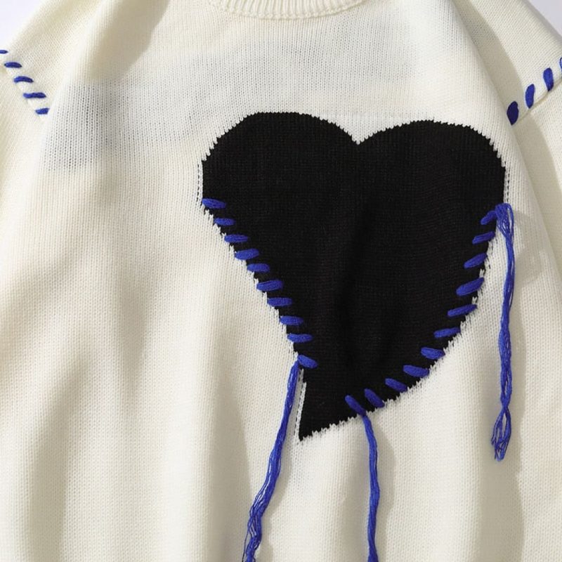 UrbanRhythm: "Love Abstract" Knitted Sweater - Image 5