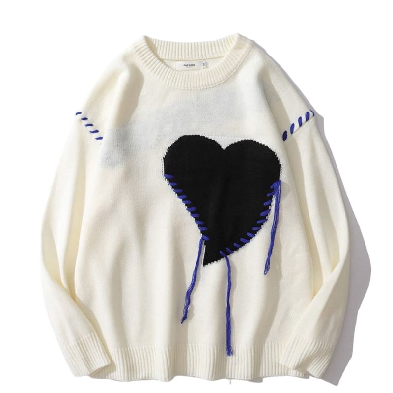 UrbanRhythm: "Love Abstract" Knitted Sweater - Image 2